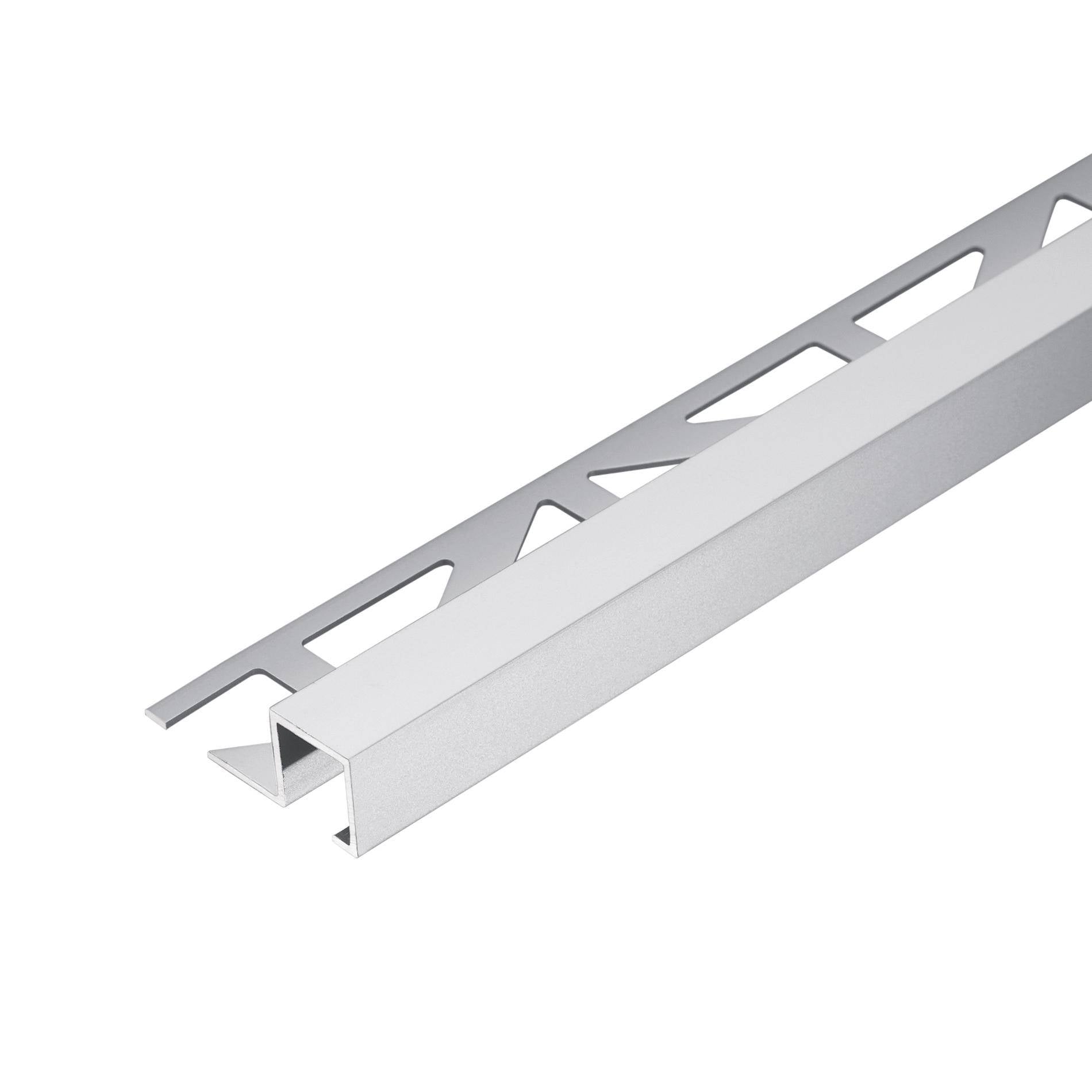 DURAL end profile SQUARELINE aluminium anodised silver 12.5mm 300cm