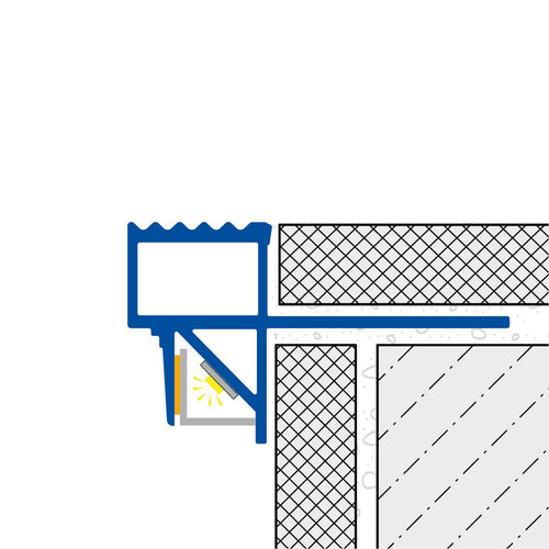 DURAL basisprofiel SQUARESTEP LED aluminium geanodiseerd titanium 11mm 250cm