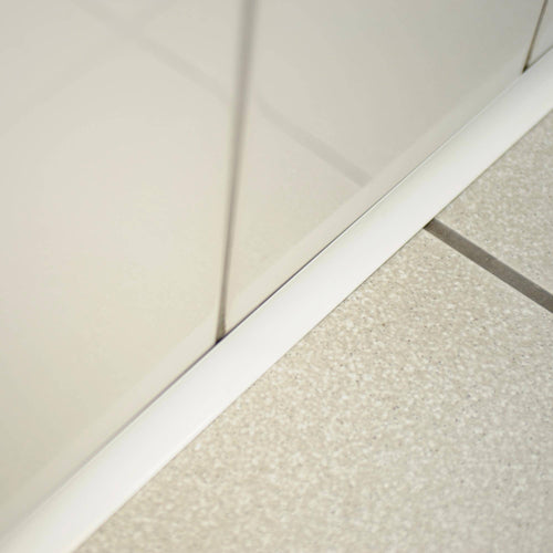 DURAL wall/floor connection profile T-COVE aluminium powder-coated white 12mm 250cm