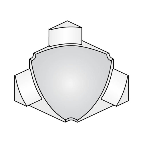 DURAL Innenecke T-COVE Metalldruckguss eloxiert titan 22mm