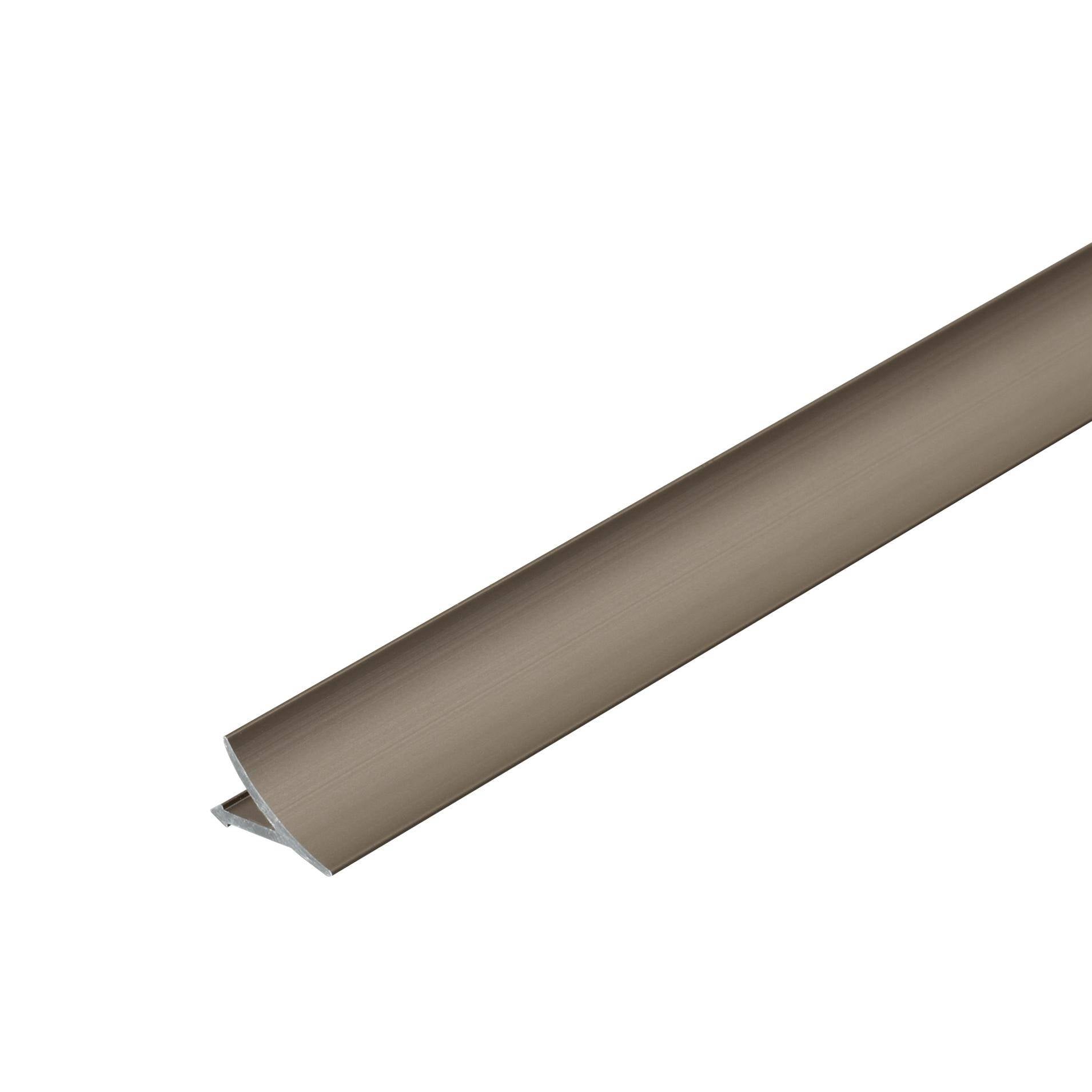 DURAL wand/vloer aansluitprofiel T-COVE aluminium geanodiseerd titanium 22mm 250cm