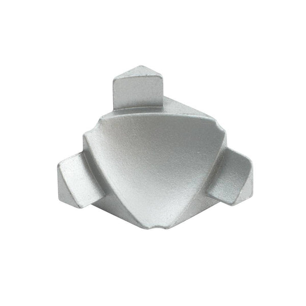 DURAL inside corner T-COVE die-cast metal high gloss anodised silver 12mm