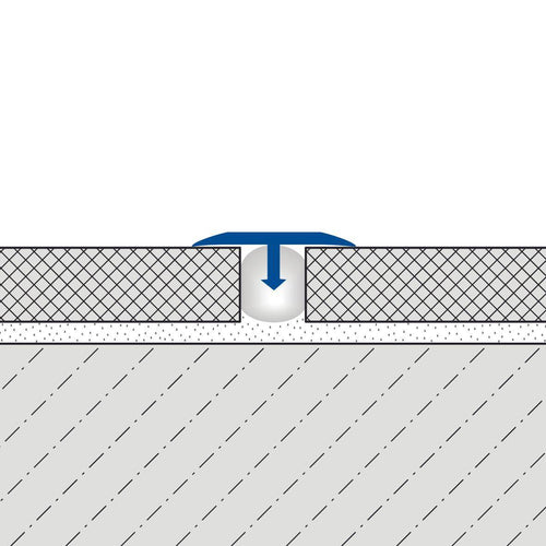 DURAL Abdeckprofil geeignet für Z-Flex Curver T-FLOOR Messing natur 7mm 250cm