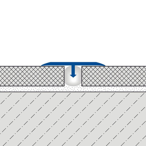 DURAL cover profile suitable for Z-Flex Curver T-FLOOR brass natural 7mm 250cm