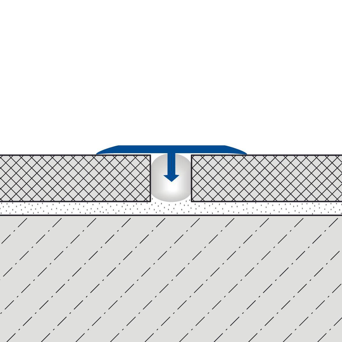 DURAL cover profile suitable for Z-Flex Curver T-FLOOR plastic natural 6mm 250cm