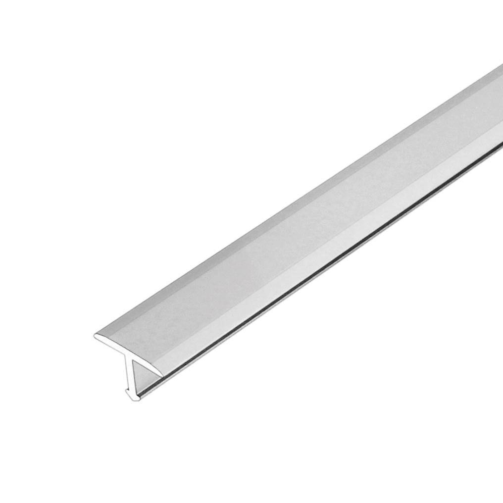 DURAL cover profile suitable for Z-Flex Curver T-FLOOR plastic silver anodized 7mm 250cm