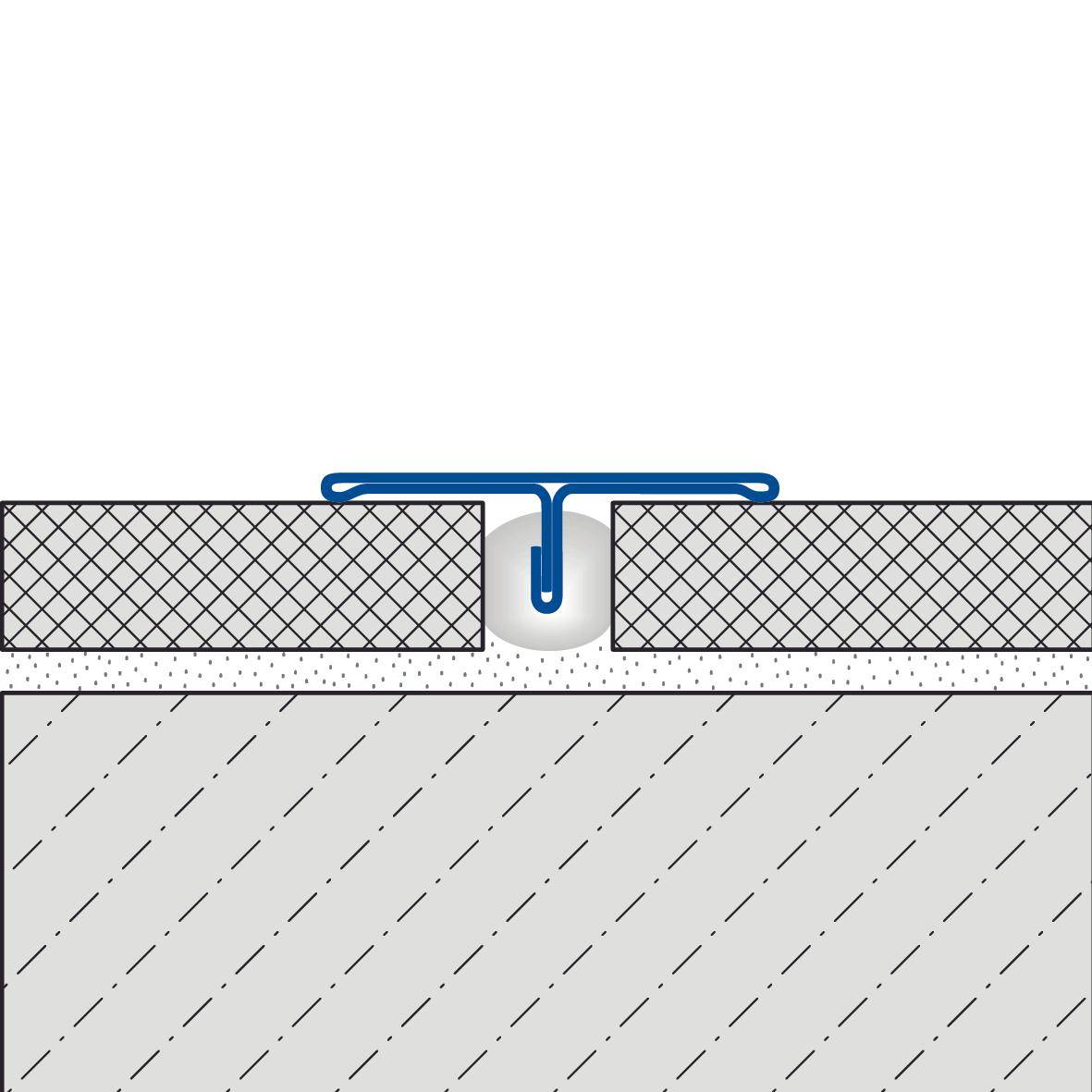 DURAL afdekprofiel T-FLOOR RVS (V2A/304) zilver fijnslijpen met beschermfolie 7mm 250cm