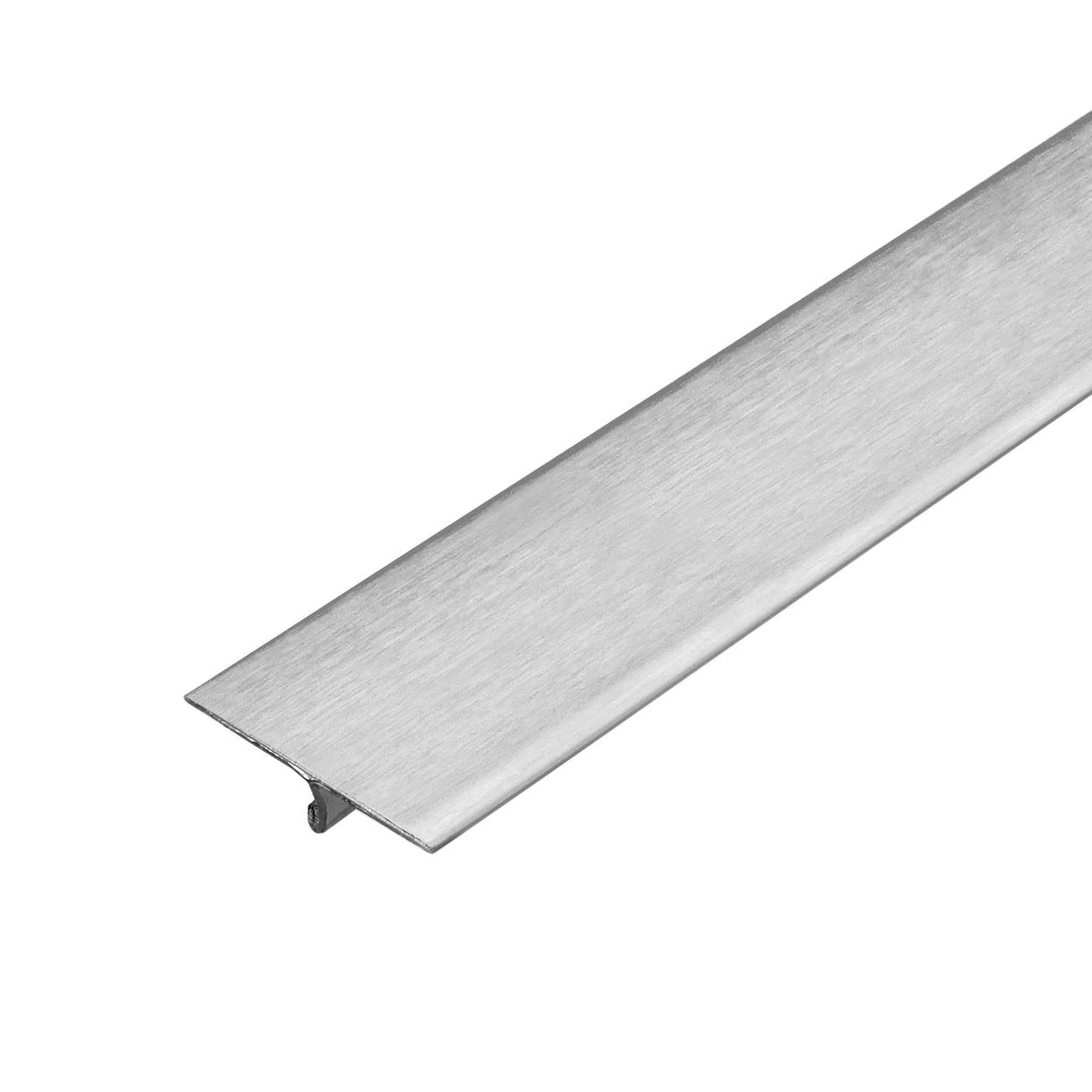 DURAL cover profile T-FLOOR stainless steel (V2A/304) silver fine grinding with protective film 7mm 250cm