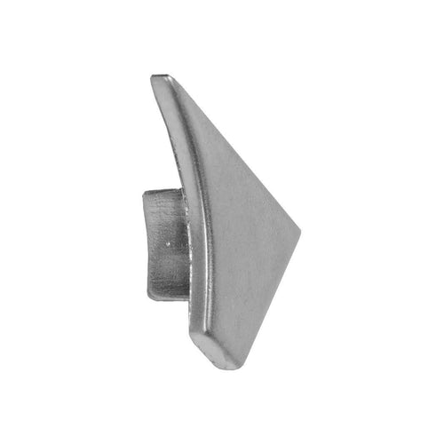 DURAL end cap left T-COVE die-cast metal anodized silver 12mm