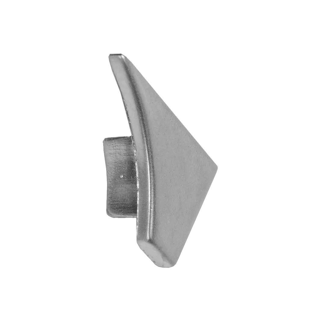 DURAL end cap right T-COVE die-cast metal anodized silver 12mm