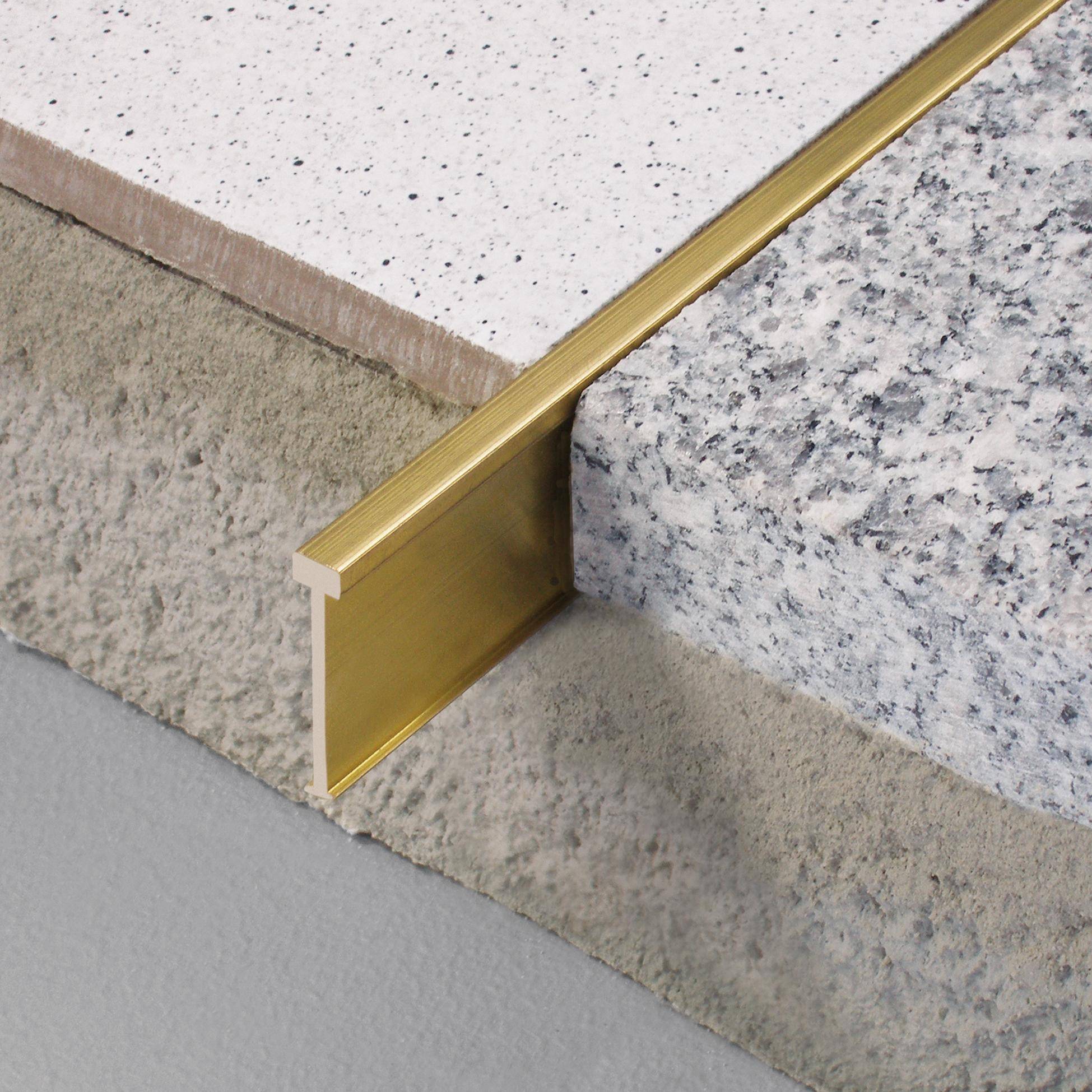 DURAL separating profile TERRAZZO brass natural 10mm 250cm