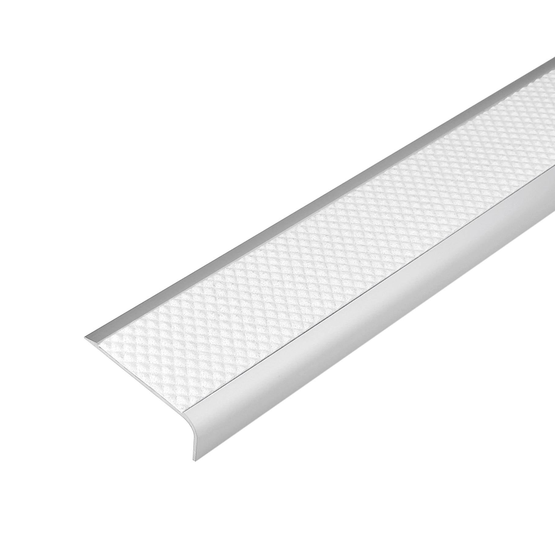 DURAL traptredeprofiel voor 1 x inzetstuk 43 mm TREDSAFE staal geanodiseerd zilver 24mm 250cm