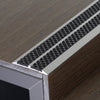 DURAL stair tread profile for 2 x insert 13 mm TREDSAFE plastic silver anodized 4mm 250cm