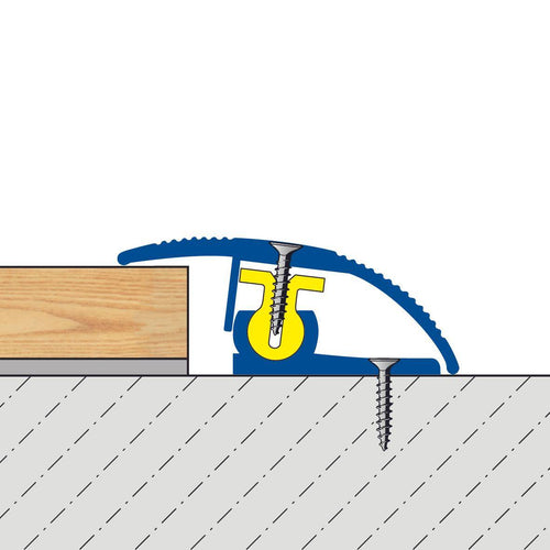 DURAL verstelprofiel TRIFLOOR FINISH aluminium geanodiseerd titanium 45490mm 100cm