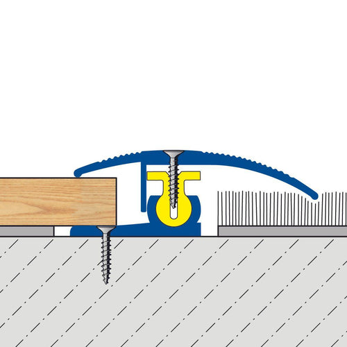 DURAL verstelprofiel TRIFLOOR TRANSITION aluminium geanodiseerd zilver 45490mm 100cm