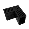 DURAL corner piece U-DRAIN PRO aluminium anodised black 100mm