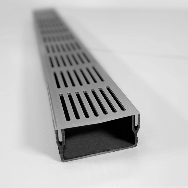 DURAL drainage channel U-DRAIN PRO silver anodized 50mm 100cm