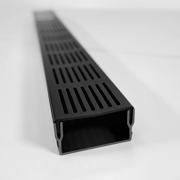 DURAL drainage channel U-DRAIN PRO black anodized 50mm 100cm