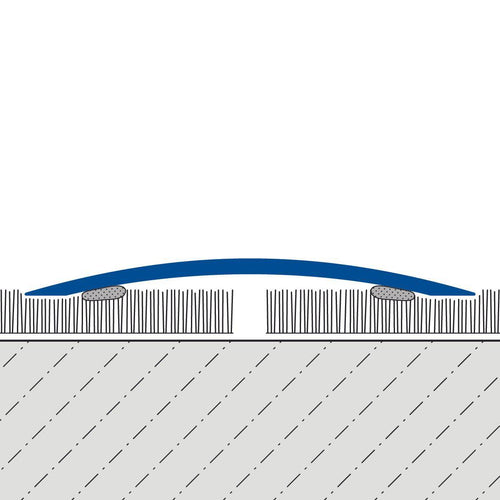 DURAL transition profile UNIFLOOR STANDARD stainless steel (V2A/430) silver anodized 270cm