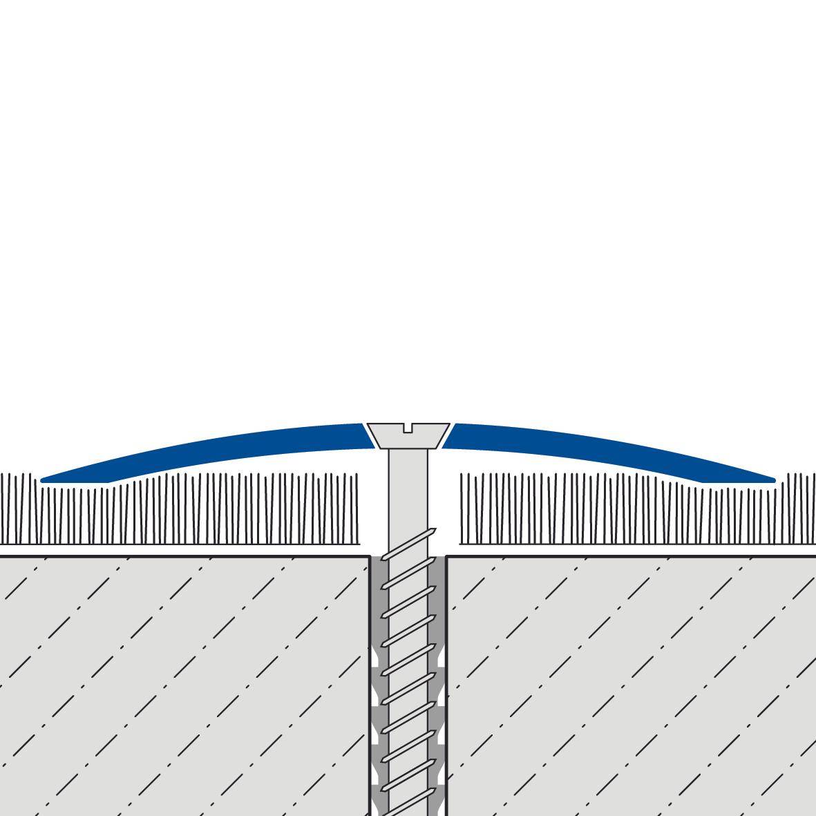 DURAL overgangsprofiel geboord UNIFLOOR STANDARD RVS (V2A/430) zilver geanodiseerd 270cm