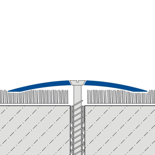 DURAL overgangsprofiel geboord UNIFLOOR STANDARD aluminium hoogglans naturel 100cm