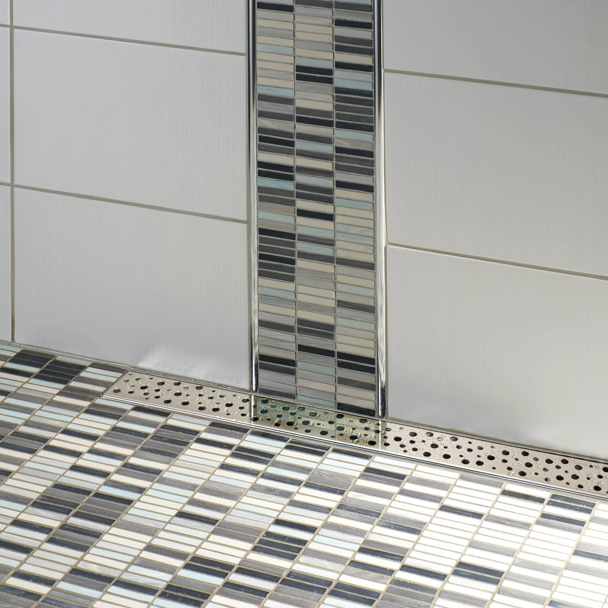 DURAL shower channel grate "Square" XFLAT-LINE PVC polished 55mm 90cm